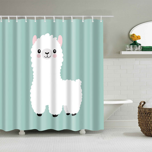 Alpaca Pattern Bath curtain