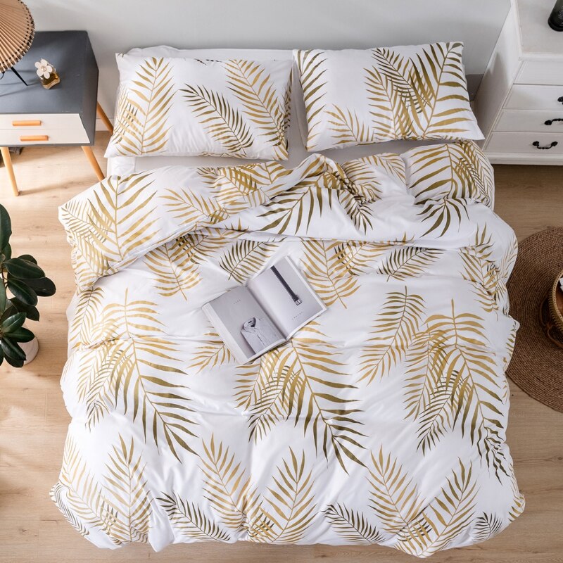 3pcs Bedding Set Single Double Duvet Cover Sets Full Size Mirco Fiber Printed Quilt Cover Set and Pillowcases Twin Queen King