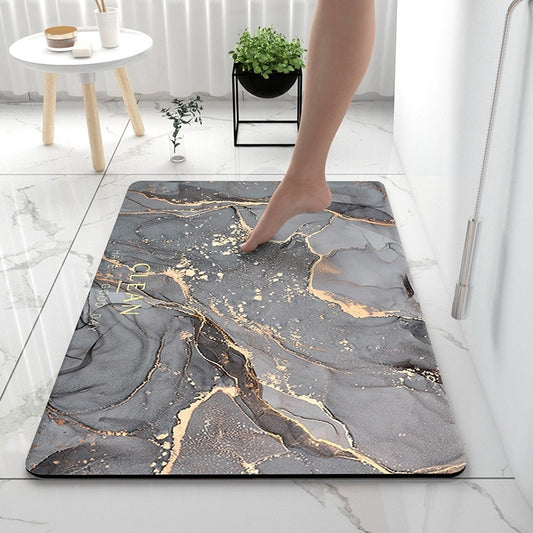 Bathroom Rugs Soft Diatomaceous Earth Floor Mat Super Absorbent Toilet Carpet Door Foot Mats Bath Non-slip Rubber Shower Rug Pad