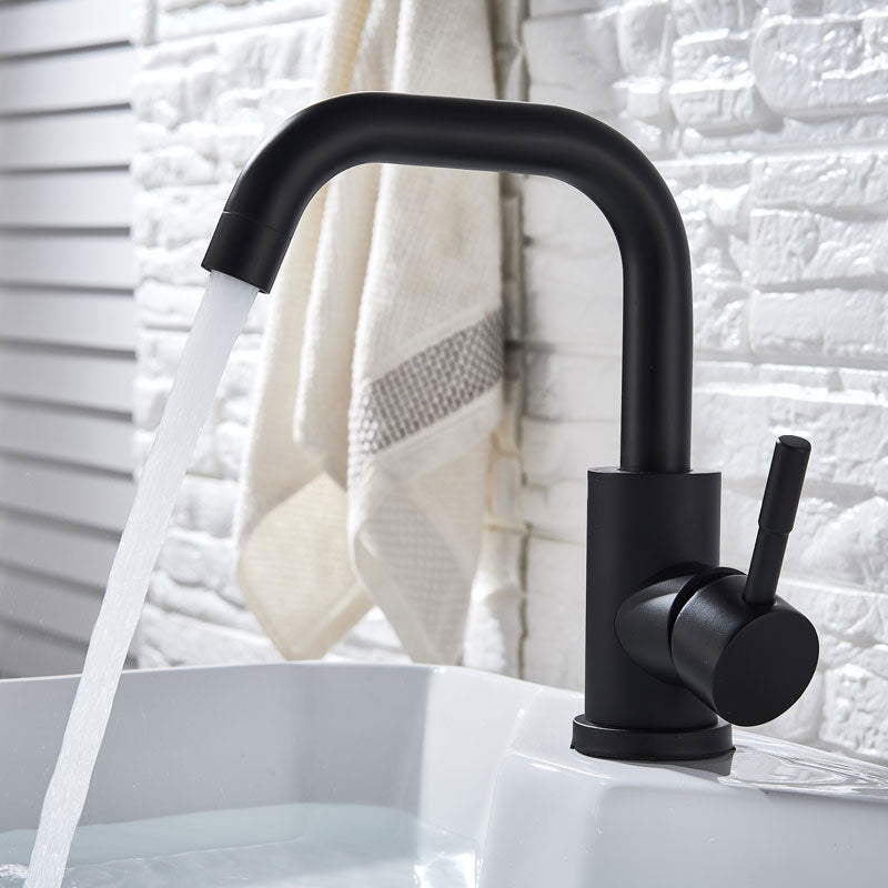 Black Modern Bathroom Basin Faucet