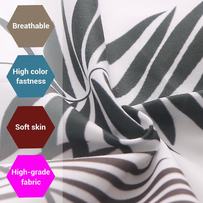 Double Side White Black Geometric Grid Bedding Set Brief Style 3/4PCS Bedspread Bed Linen Euro Home Textiles Printing Bedclothes