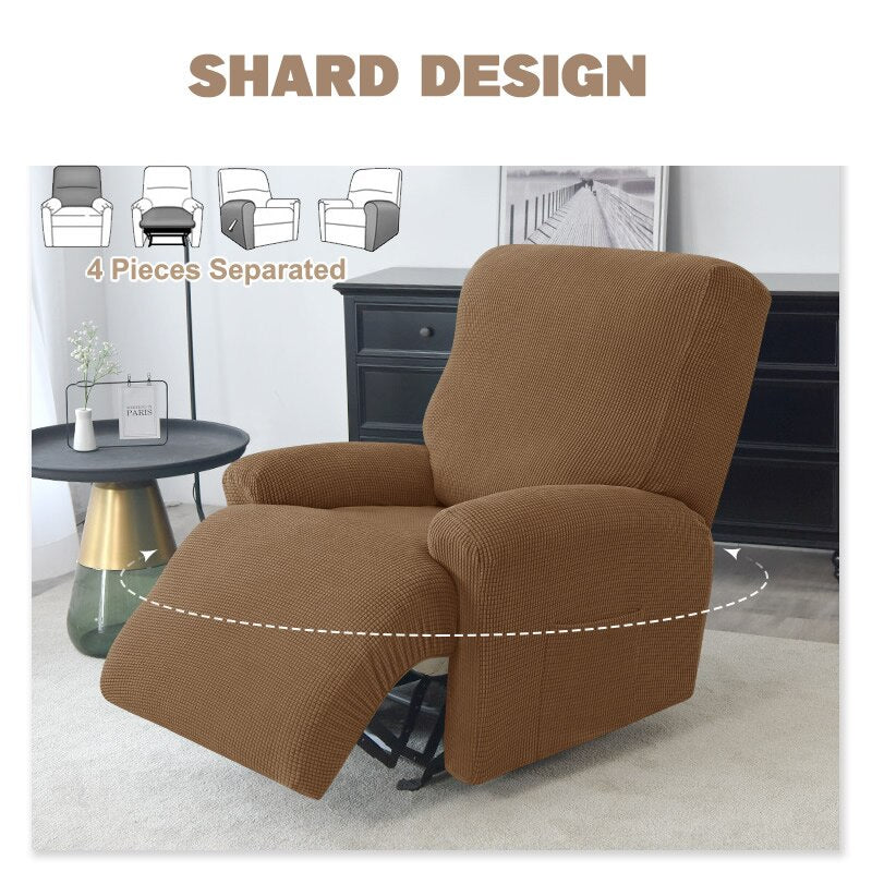 Polar Fleece Recliner Cover Split Relax All-inclusive Lazy Boy Chair Cover Lounger Single Couch Sofa Slipcovers Armchair Covers