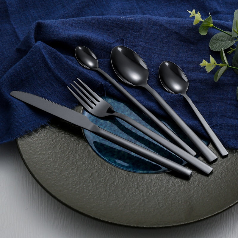 Western Tableware Black Dinnerware Set