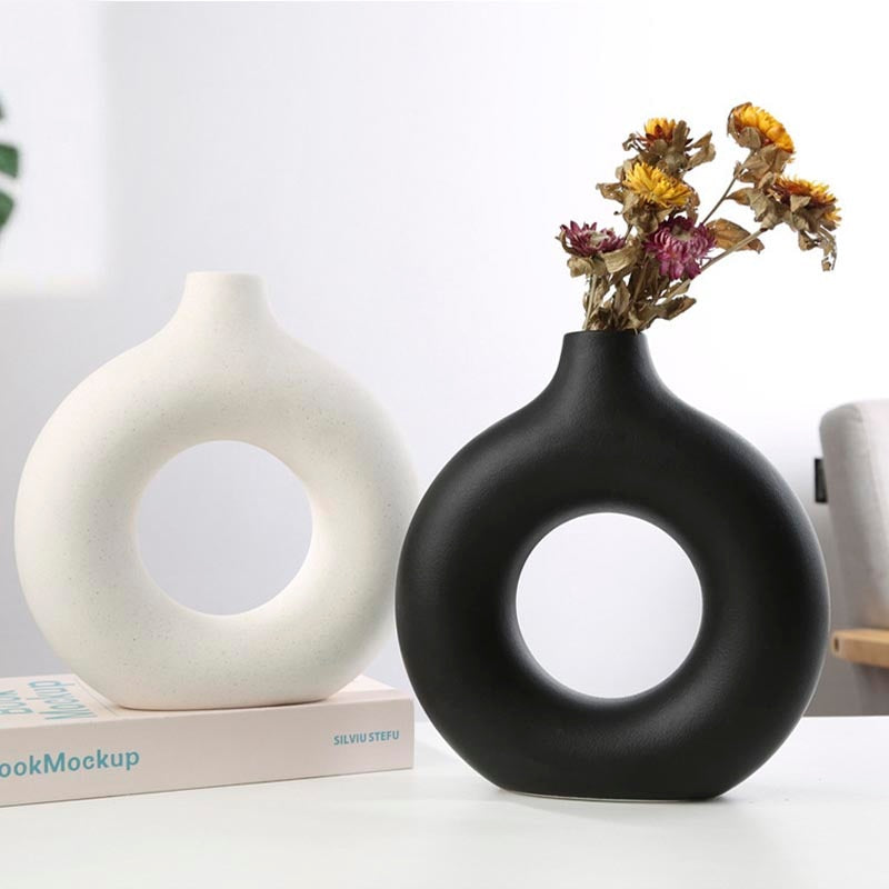 Nordic Ceramic Vase for Pampas Grass