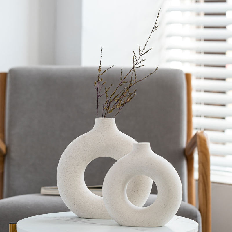 Nordic Ceramic Vase for Pampas Grass