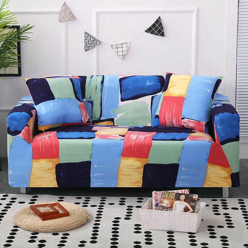 VIP Link Cross Pattern Elastic Sofa Covers for Living Room Stretch L-shaped Corner Couch Cover Chair Furniture Protector